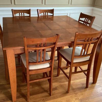Square Hi Boy Table and 6 Chairs