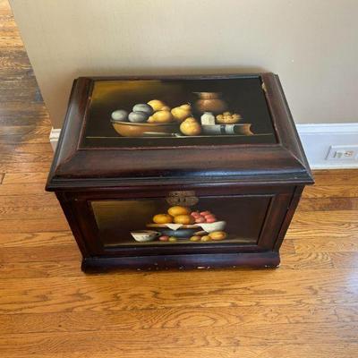 Painted Fruit Wooden Chest