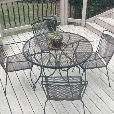 Wrought Iron Patio Table and Chairs