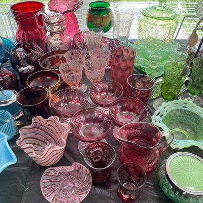 Cranberry Glass, Pink Glass 