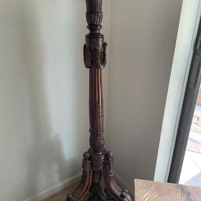 Pair Mahogany Floor Pedestals 