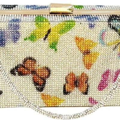 Rhinestone Butterfly Purse