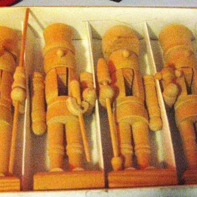 Wood Nutcracker Ornaments