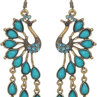 Peacock Dangle Earrings