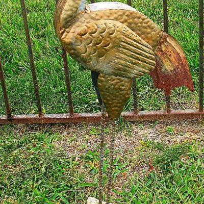 Garden Ornament Wrought Iron Metal Crane
