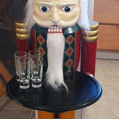 Large Nutcracker with Tray