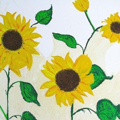 Sunflower Painting 4ft x 5ft
