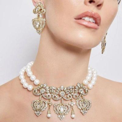 Heidi Daus Necklace & Mataching Earrings