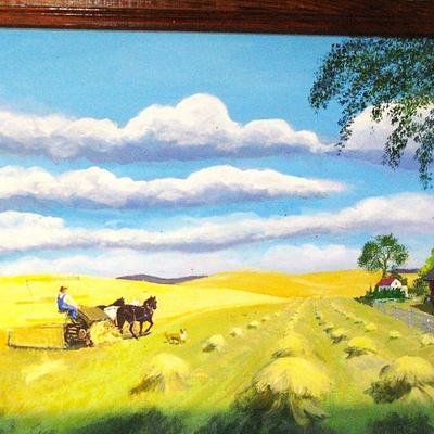 Farm Painting 38.5 inches x 27 inches