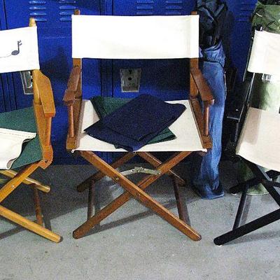 Nice Director Style Chairs and Extra Backs and Seat Covers