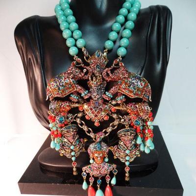 HEIDI DAUS "Court Of Critters" Grande Crystal Necklace