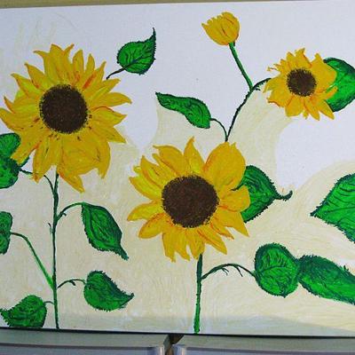 Sunflower Painting 4ft x 5ft