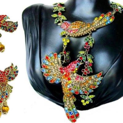 Heidi Daus Mary Poppins Necklace and Earrings