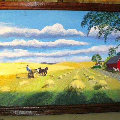 Farm Painting 38.5 inches x 27 inches