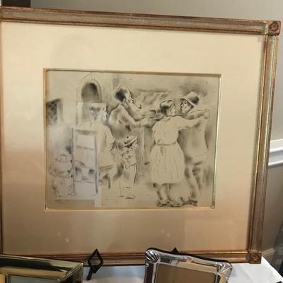 Maranos Restaurant by George Biddle ink wash and charcoal $1,500
reserve
12 3/4 X 10 1/4"