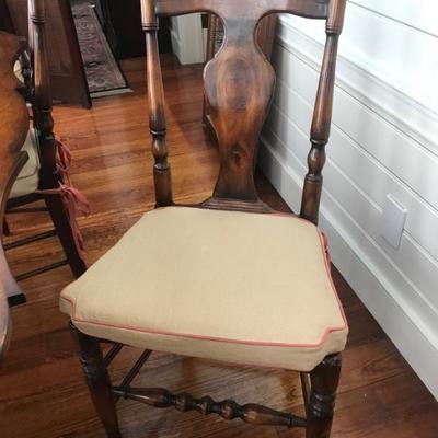 Set of 6 chairs with custom cushions $720