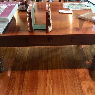 Acquisitions 19th century rustic French Farmhouse pine coffee table $795