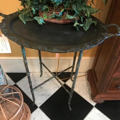 Maitland Smith bronze bamboo vine table $395