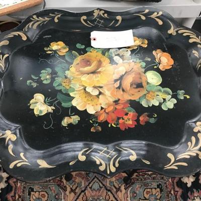 tole tray table $185
25 X 20 X 21"