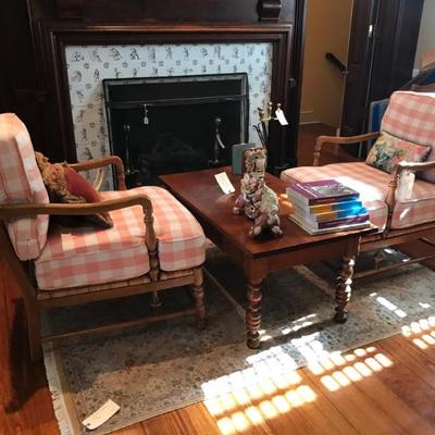 Khory and White chair $295 each SOLD
Acquisitions 19th century rustic French Farmhouse pine coffee table $795