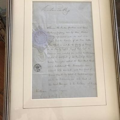 Queen Victoria letter $1,800
20 X 14 1/2"
