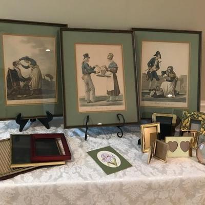 1817 tinted pastel etchings $125 each