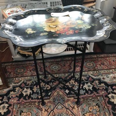 tole tray table $185
25 X 20 X 21"