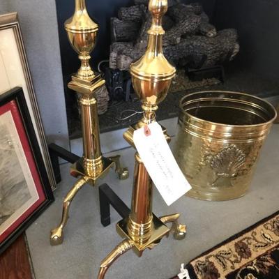 Va. Metal Crafters andirons $395 brass can SOLD
2 pairs available