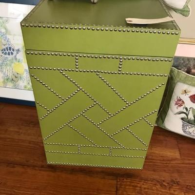 leather and studded storage box $255
16 X 16 X 24"