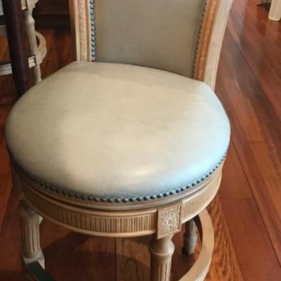 Frontgate swivel leather bar stool $395
4 available