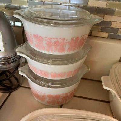 Vintage Buttermint set of 3 (one lid has a chip)