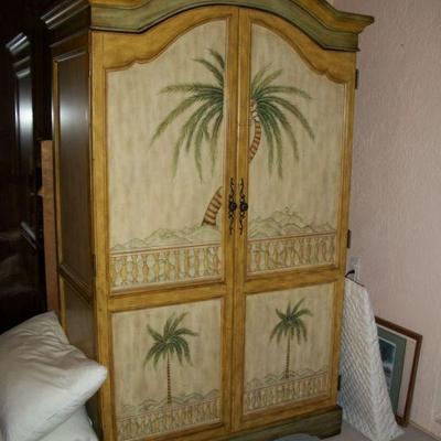 Palm Tree Painted Wardrobe