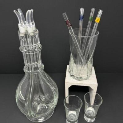 Vintage French 4-Chamber Decanter Set