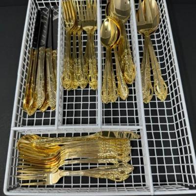 Hanford Forge Gold-Plated Flatware Set