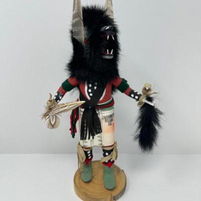 Black Wolf Kachina Doll