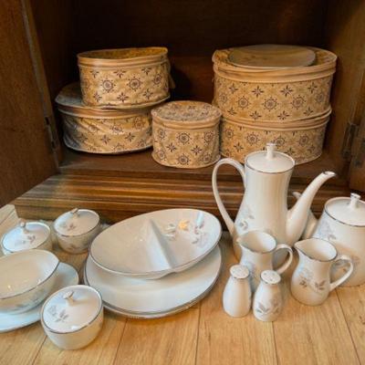 Complete 68-Piece Vintage Noritake China "Rosay" (6216) Dinnerware Set