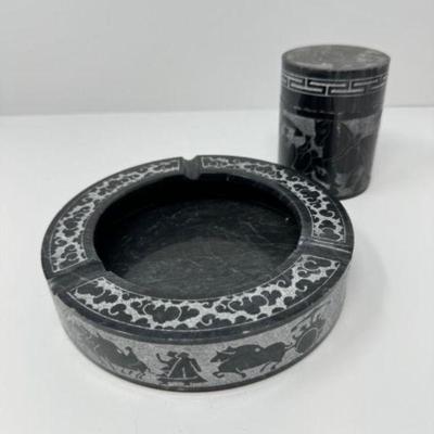 Black Stone Smoking Set / Ashtray
