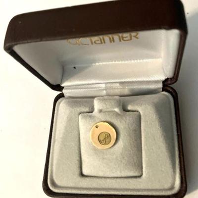 Vintage JewelryGolden Lapel Pin, Original Box
