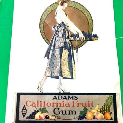 1921 Ad for "ADAMS CALIFORNIA FRUIT " Gum

