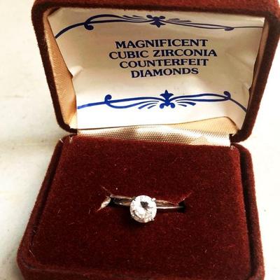 CZ Ring in Original Box Size 6.25
