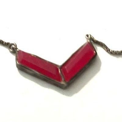 Sterling Silver Necklace with Chevron
