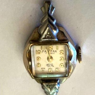 FAIRFAX 17 Jewels Ladies Wristwatch, 10K RG Bezel, SS Back
