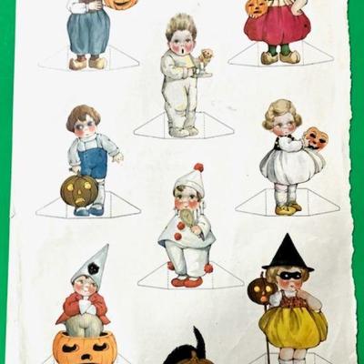 Outstanding 1920 HALLOWEEN Cut Out Magazine Sheet
