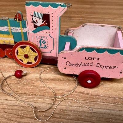 Adorable "LOFT CANDY LAND EXPRESS" Train with Coal Car, For Candy of course
