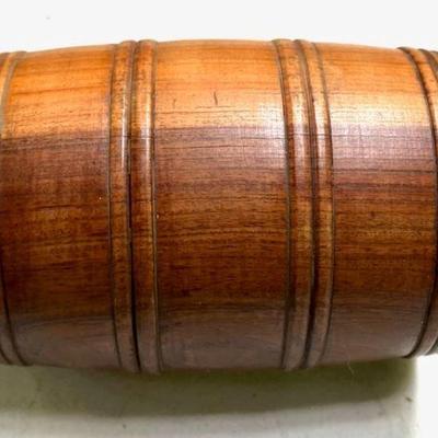 Solid Exotic Wood Barrel/Block, 5" Tall
