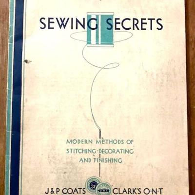 1930 "J&P COATS" Sewing Book, 48 Pages
