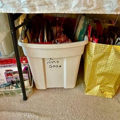 Holiday gift bags.