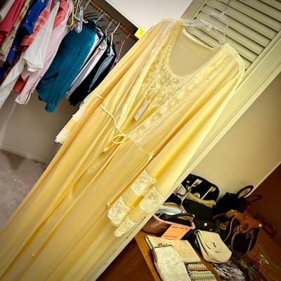 Vintage and newer women's clothes, nightgowns, and shoes