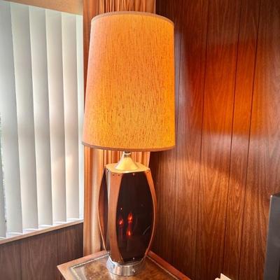 MCM table lamp with top & bottom lights (matching hanging lamp also available)