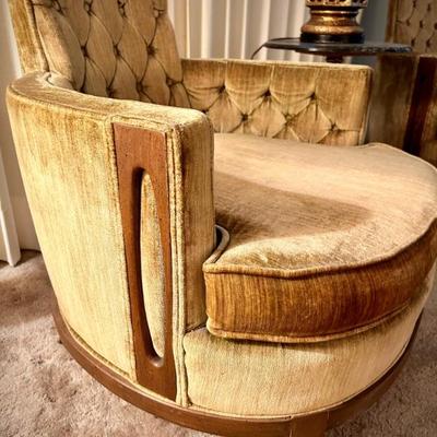 Vintage mid-century Hollywood Regency high-backed chairs